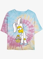 The Simpsons Bunny Bart Tie-Dye Womens Crop T-Shirt