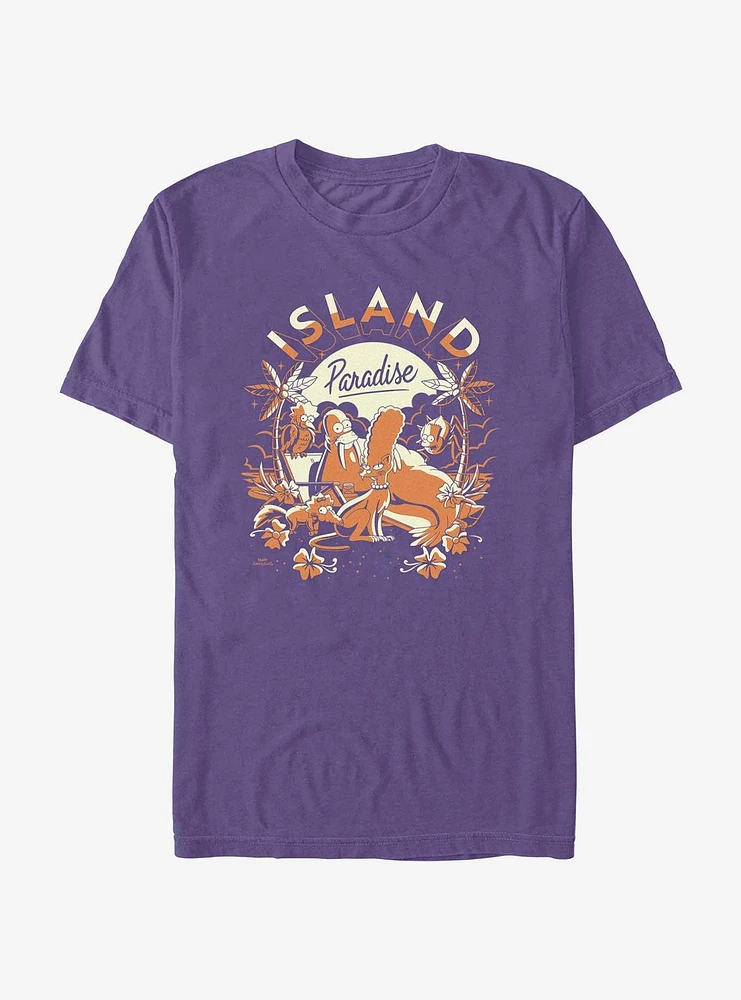 The Simpsons Island Paradise Groupshot T-Shirt