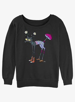 The Simpsons Mutant Snowball Womens Slouchy Sweatshirt