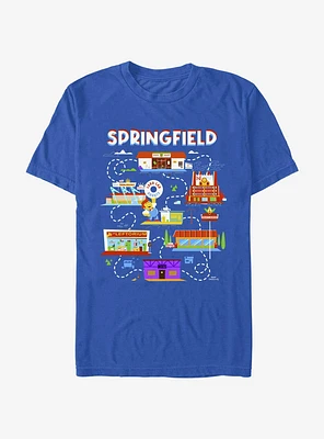 The Simpsons Springfield Map T-Shirt
