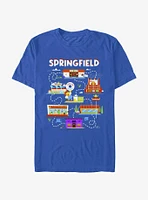 The Simpsons Springfield Map T-Shirt