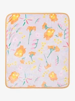 Studio Ghibli Howl's Moving Castle Calcifer Floral Allover Print Baby Blanket - BoxLunch Exclusive