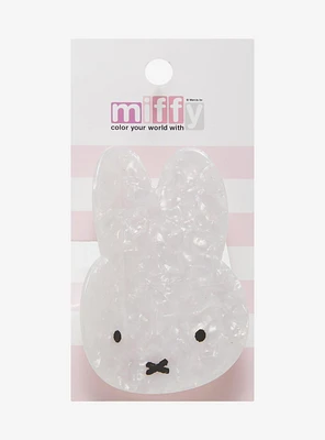 Miffy White Marble Claw Hair Clip