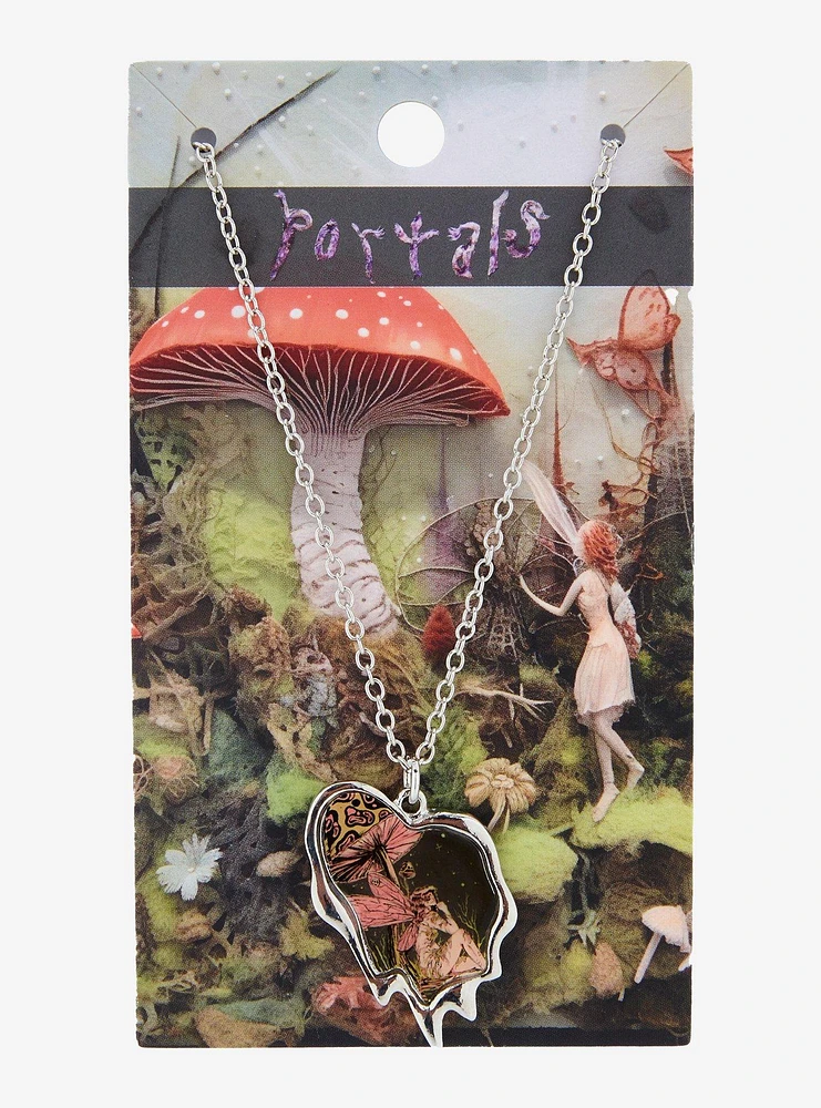 Melanie Martinez Portal Fairy Drippy Heart Necklace