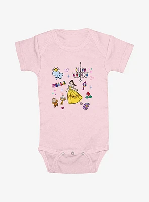 Disney Princesses Belle And Icons Infant Bodysuit