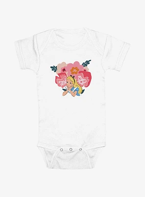 Disney Alice Wonderland Flowers Infant Bodysuit