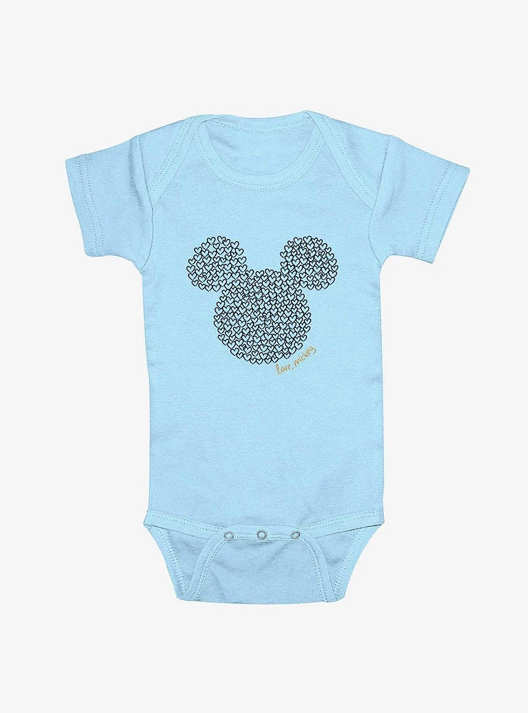Disney Mickey Mouse Heart Fill Love, Infant Bodysuit