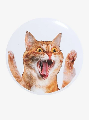 Shocked Orange Cat 3 Inch Button