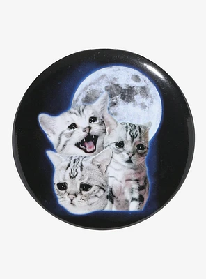 Crying Cat Trio Moon 3 Inch Button