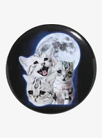 Crying Cat Trio Moon 3 Inch Button