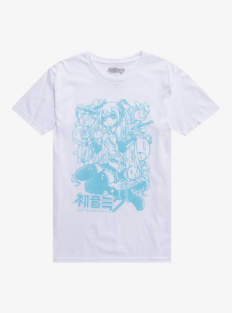 Hatsune Miku Blue Line Art T-Shirt