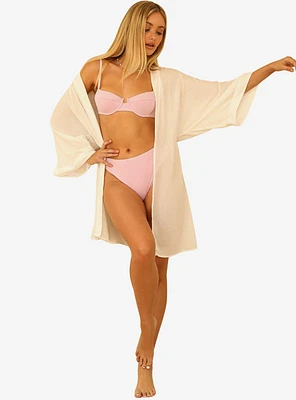 Dippin' Daisy's Marilyn Swim Cover-Up Robe Dotted Crepe