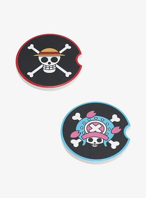 One Piece Jolly Roger Car Coaster Set