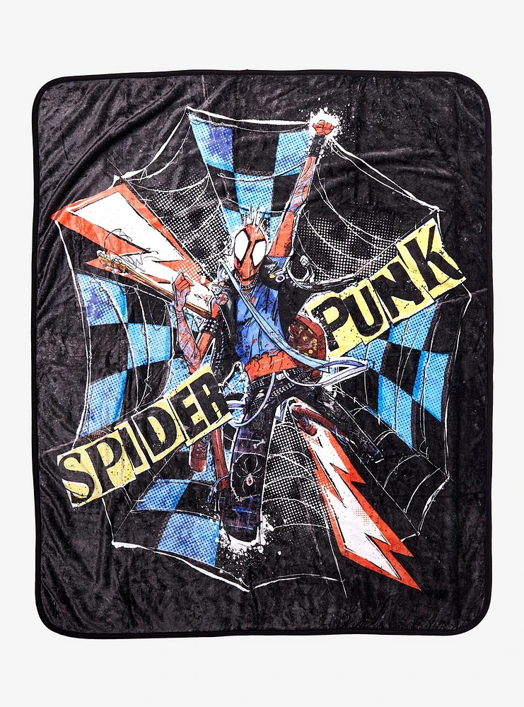 Marcel Spider-Man: Across the Spider-Verse Spider-Punk Portrait Fleece Throw - BoxLunch Exclusive