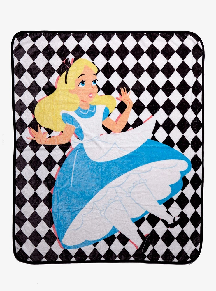 Disney Alice in Wonderland Falling Alice Fleece Throw - BoxLunch Exclusive