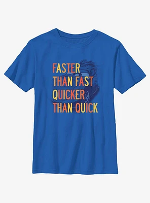 Disney Pixar Cars Faster Than Fast Quicker Quick Quote Youth T-Shirt
