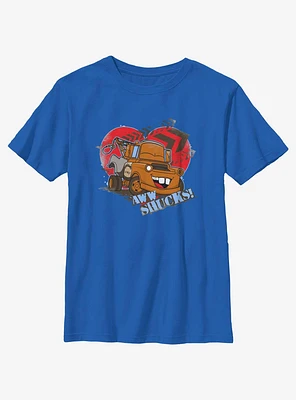 Disney Pixar Cars Aww Shucks Mater Heart Youth T-Shirt