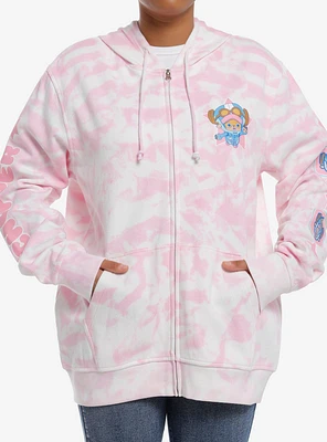 One Piece Chopper Pink Tie-Dye Girls Oversized Hoodie