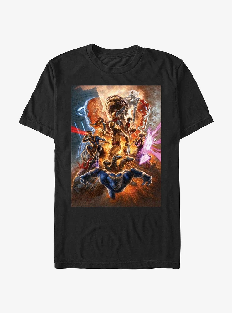 Marvel X-Men Battle Poster T-Shirt