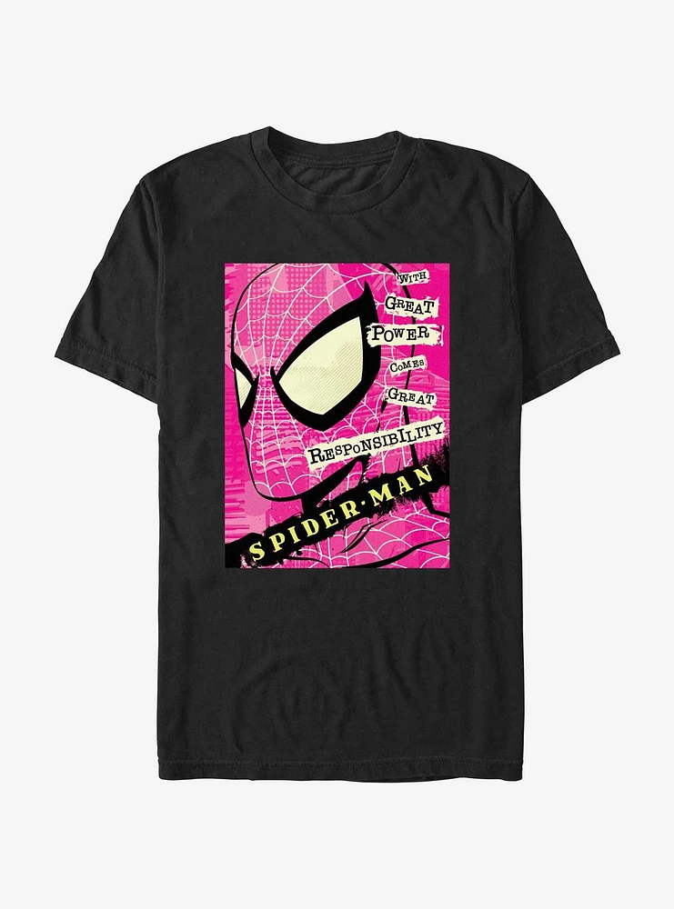 Marvel Spider-Man Power And Responsibility Quote T-Shirt