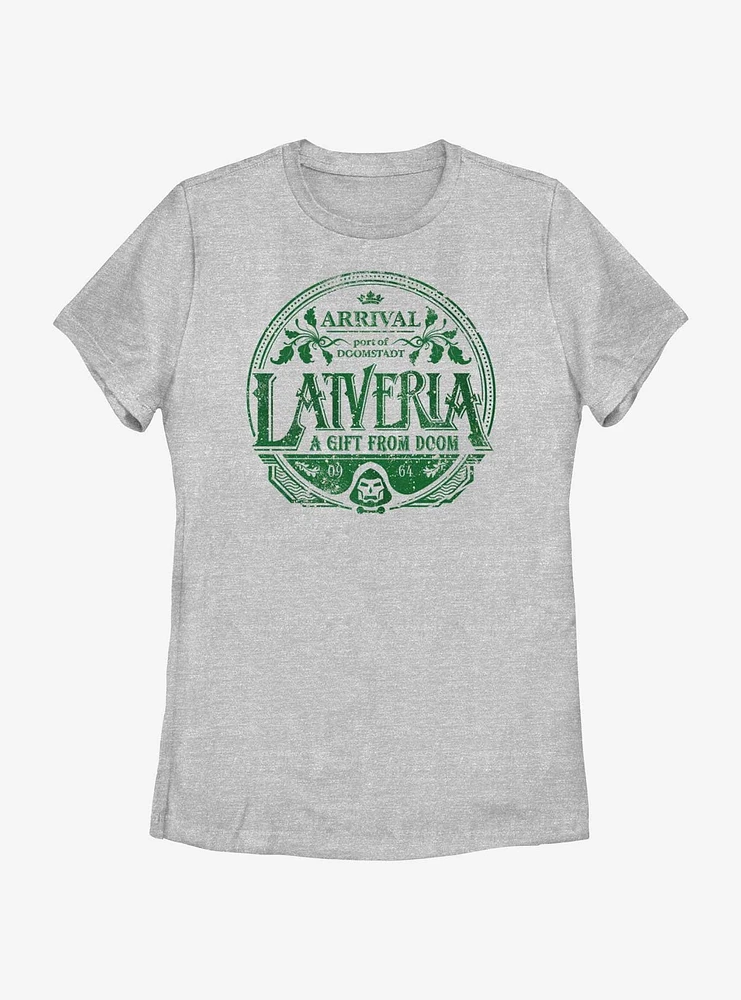 Marvel Avengers Latveria Gift From Doom Womens T-Shirt