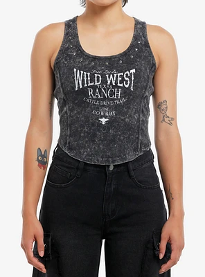 Cosmic Aura Wild West Ranch Studded Wash Girls Tank Top