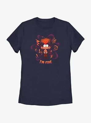 Disney Pixar Inside Out 2 Anxiety I Am Fine Womens T-Shirt