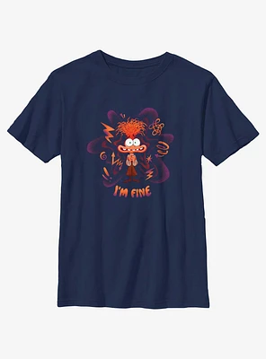 Disney Pixar Inside Out 2 Anxiety I Am Fine Youth T-Shirt