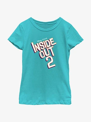Disney Pixar Inside Out 2 Logo Youth Girls T-Shirt