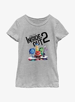 Disney Pixar Inside Out 2 All The Emotions Youth Girls T-Shirt