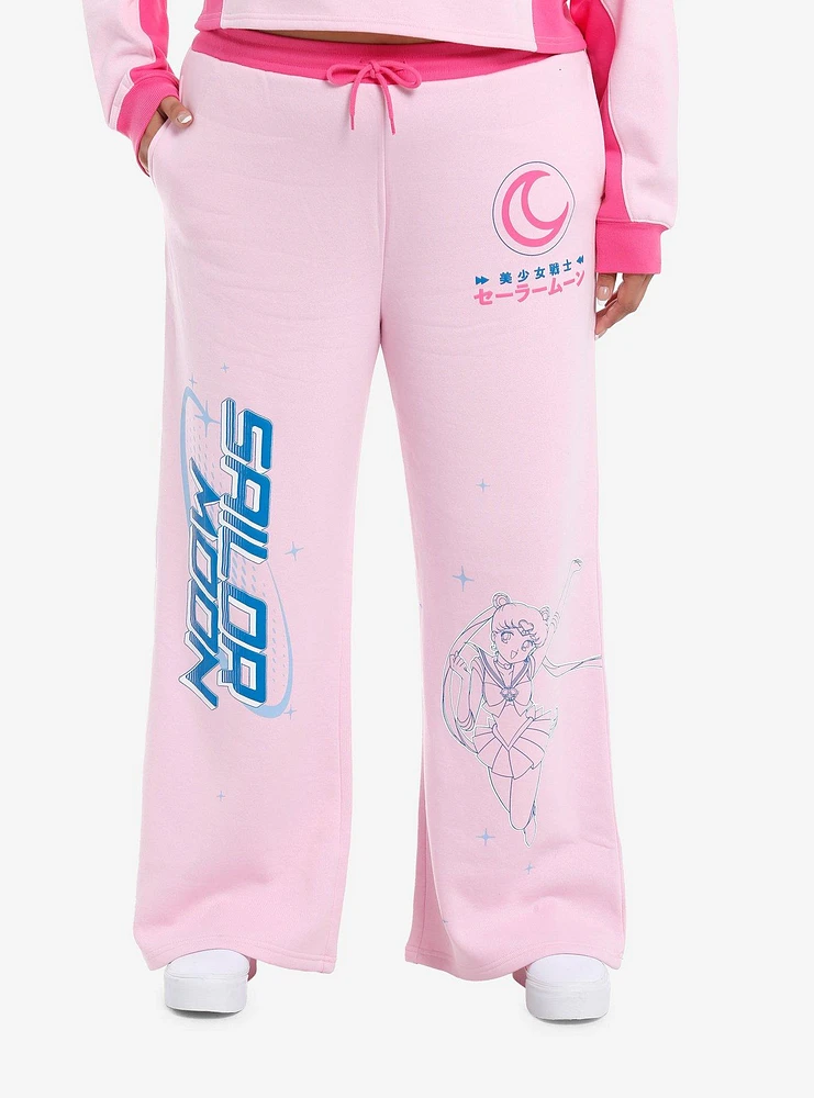 Pretty Guardian Sailor Moon Wide Leg Girls Lounge Pants Plus