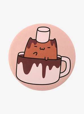 Cat Hot Chocolate 3 Inch Button