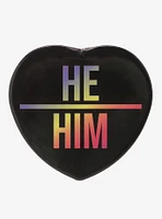 He/Him Pronoun Heart 3 Inch Button