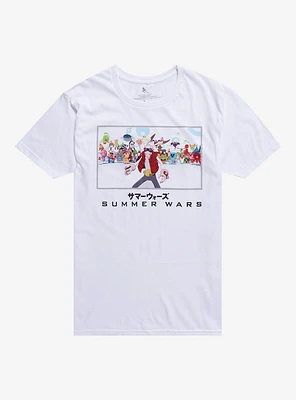 Summer Wars Characters Panel T-Shirt