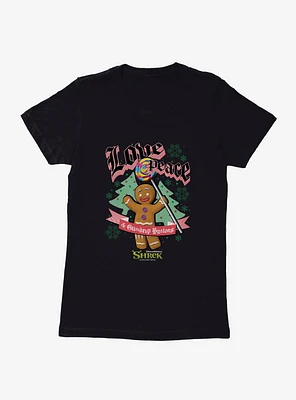 Shrek Love Peace & Gumdrop Buttons Womens T-Shirt