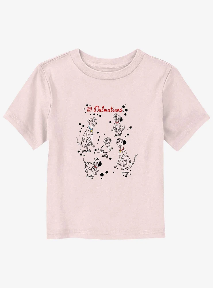 Disney 101 Dalmatians Puppy Names Toddler T-Shirt