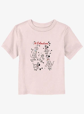 Disney 101 Dalmatians Puppy Names Toddler T-Shirt