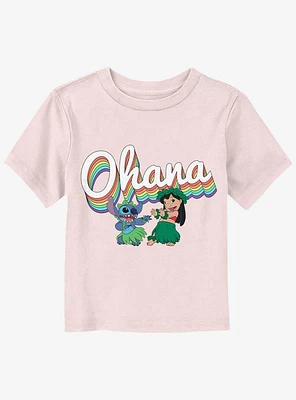 Disney Lilo And Stitch Rainbow Ohana Toddler T-Shirt