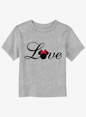 Disney Minnie Mouse Love Script Toddler T-Shirt