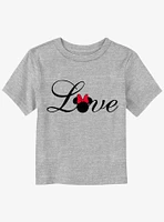 Disney Minnie Mouse Love Script Toddler T-Shirt