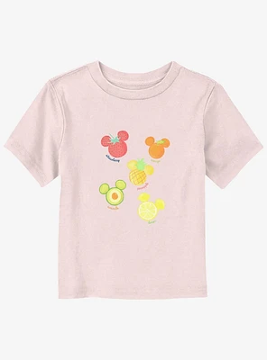 Disney Mickey Mouse Assorted Fruit Names Toddler T-Shirt