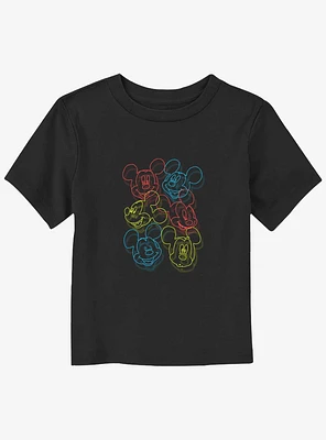 Disney Mickey Mouse Neon Heads Toddler T-Shirt