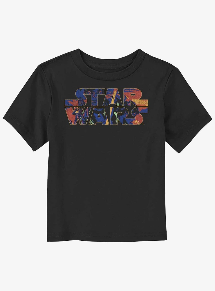 Star Wars Paint Style Logo Toddler T-Shirt