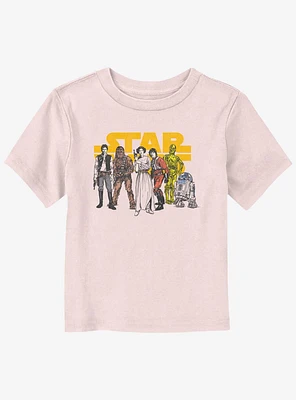 Star Wars Characters Retro Drawings Toddler T-Shirt