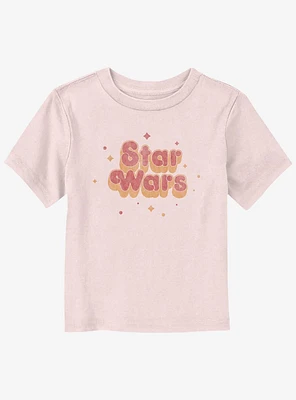 Star Wars Retro 70s Font Logo Toddler T-Shirt