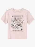 Star Wars Millennium Falcon Floral Tarot Toddler T-Shirt