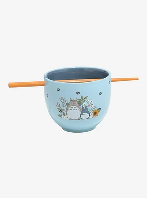 Studio Ghibli My Neighbor Totoro Floral Totoros Ramen Bowl with Chopsticks - BoxLunch Exclusive