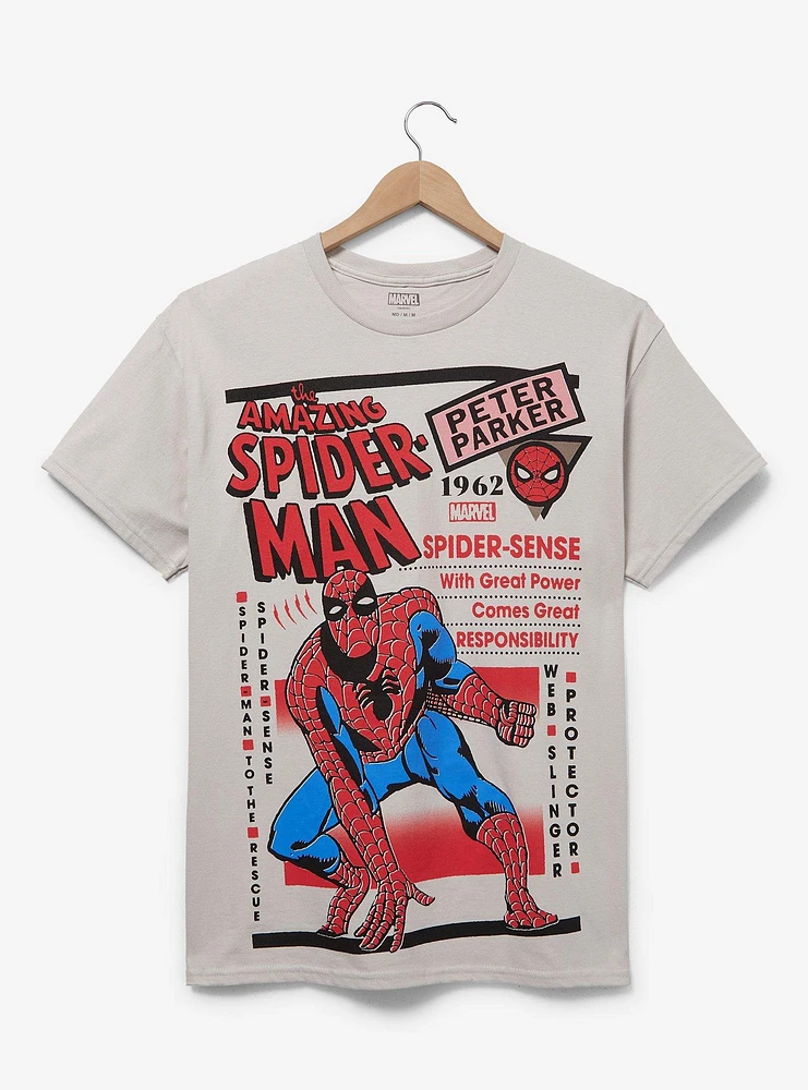 Marvel Spider-Man Retro Comic Cover T-Shirt — BoxLunch Exclusive