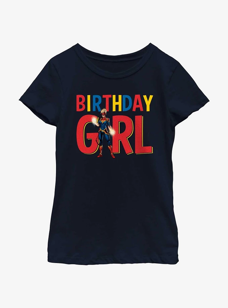 Marvel Avengers Birthday Girl Captain Youth Girls T-Shirt