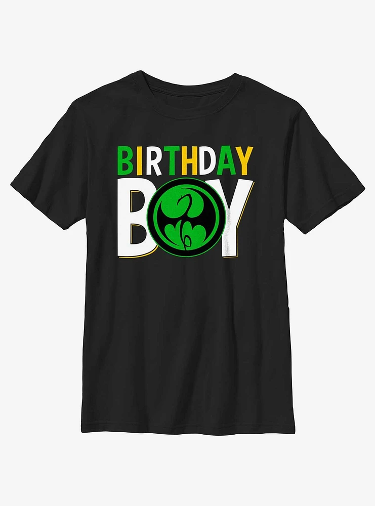 Marvel Avengers Birthday Boy Icon Iron Fist Youth T-Shirt